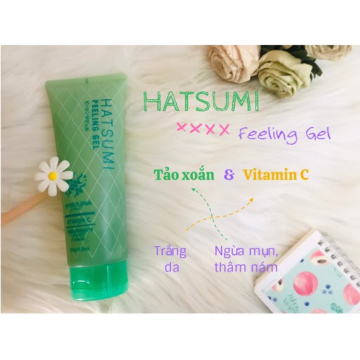 Gel tẩy tế bào chết từ Tảo Xoắn và Vitamin C HATSUMI PEELING GEL