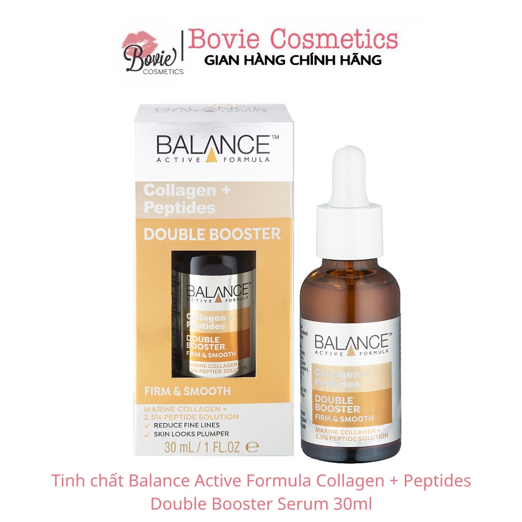 Tinh chất Balance Active Formula Collagen + Peptides Double Booster Serum 30ml - Bovie