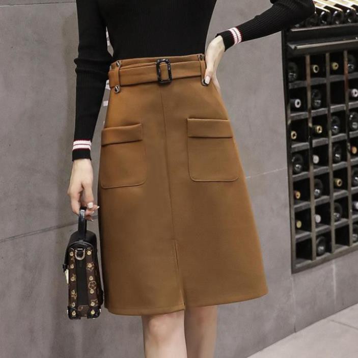 Chân Váy VNXK Cao Cấp CV4 -  Chân Váy  Công Sở Thiết Kế Vải Umi Dạng Bút Chì Hai Túi Hộp Xẻ Giữa - TINI Shop | BigBuy360 - bigbuy360.vn