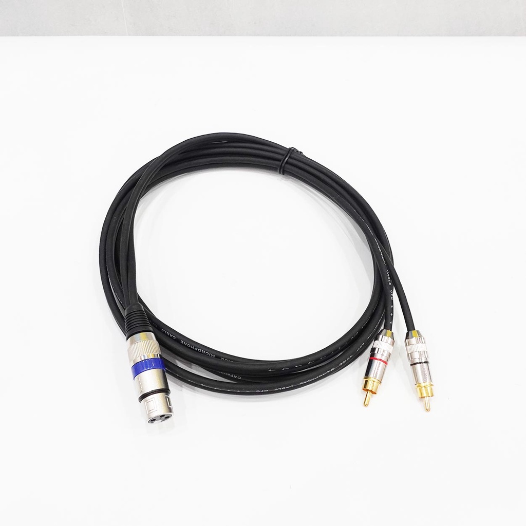 Dây Jack canon cái ra 2 Jack hoa sen dài 3m | Dây vang cơ, vang số ra loa Sub, dây canon sang av - Tín hiệu ổn định