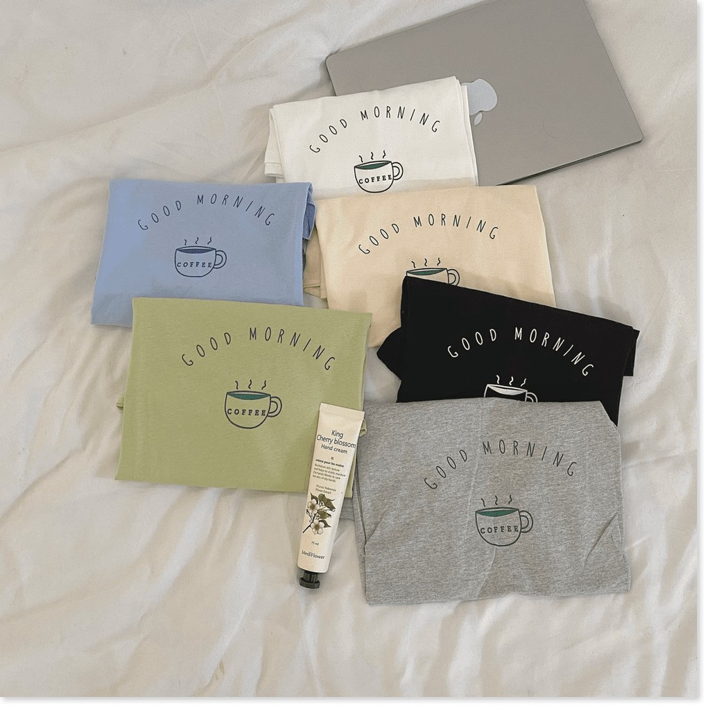 Áo phông in Good Morning Coffee AQA1807 09 vuhuyenstore