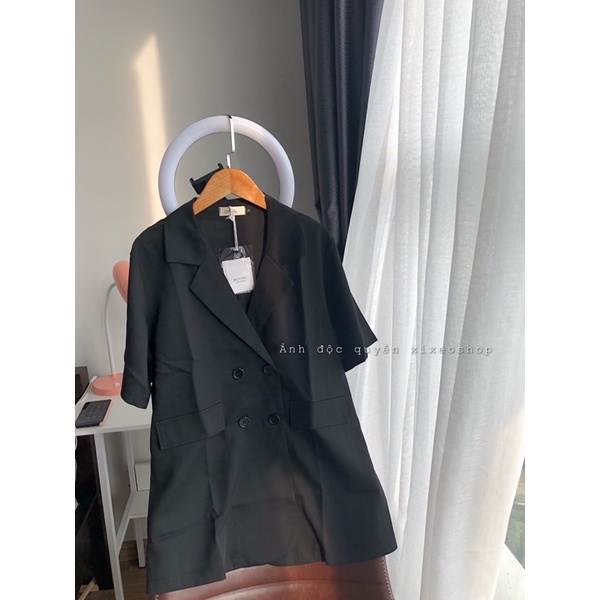 Áo blazer nữ cộc tay áo khoác vest nhiều màu phong cách ulzzang Hàn Quốc xixeoshop - V50