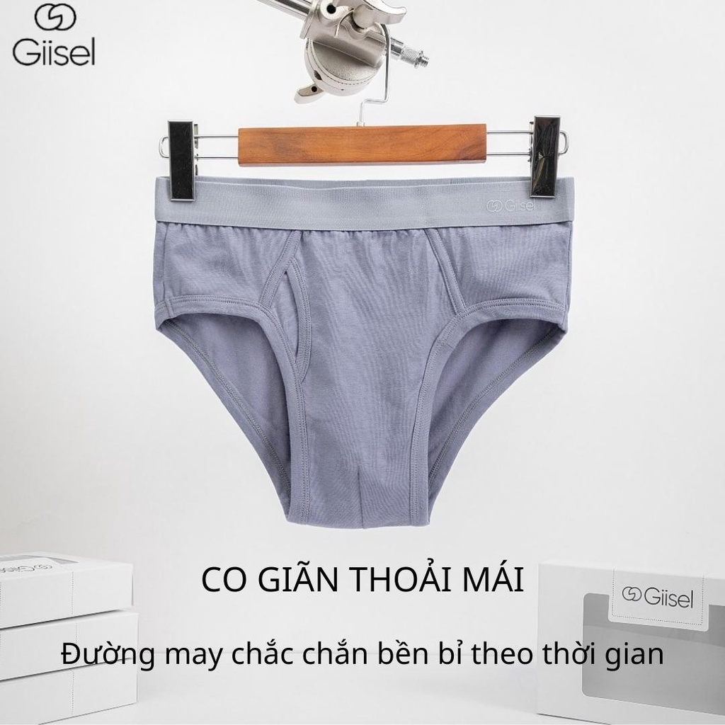 Combo 2 quần lót boxer nam tam giác brief cotton Giisel