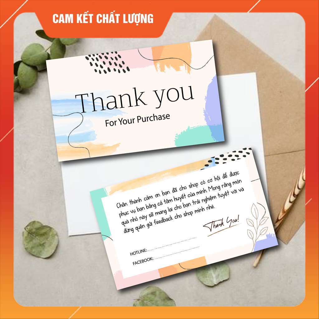 COMBO 100 card]thiệp cảm ơn, Thank you card, card visit