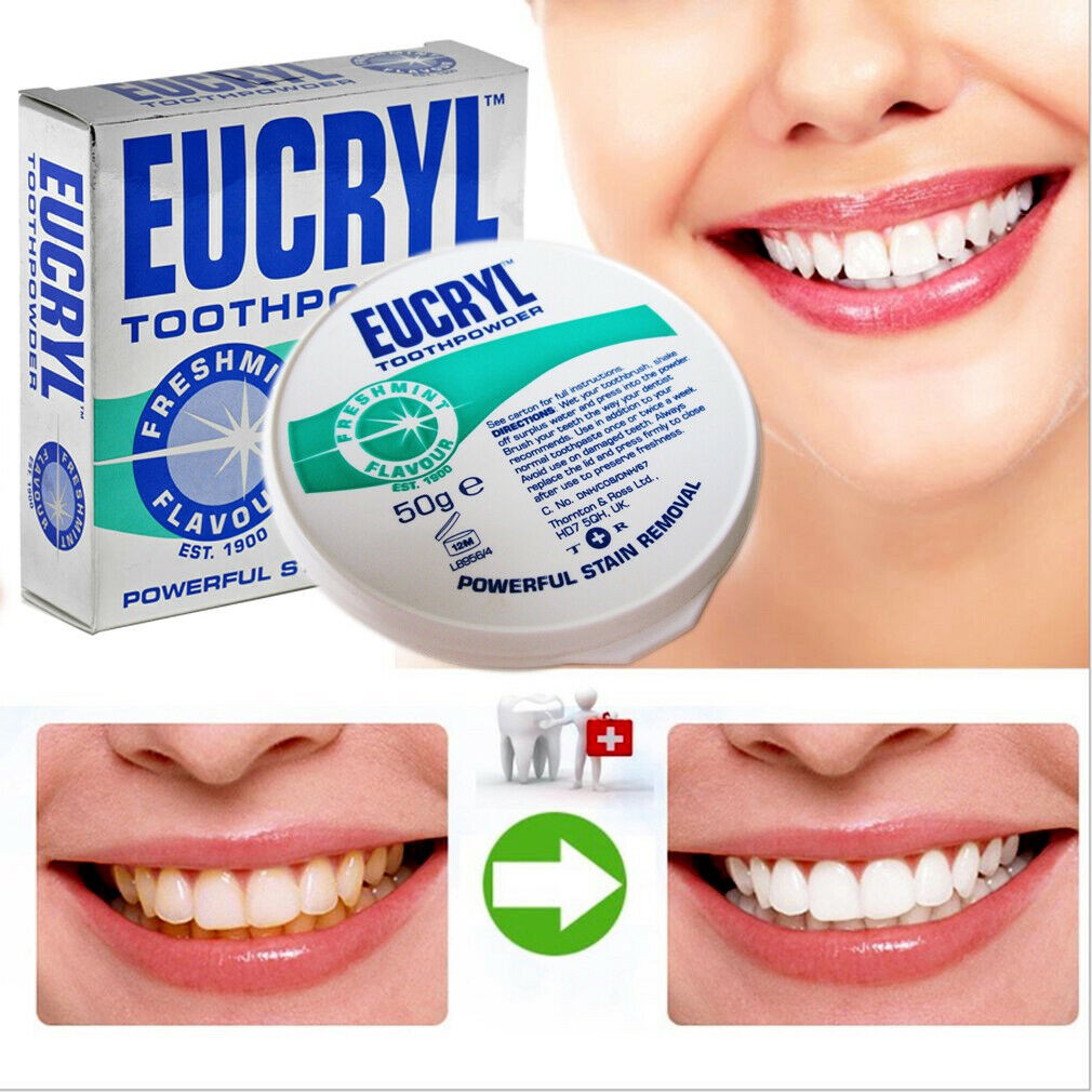 Eucryl Làm Trắng Răng - Bột Tẩy Trắng Răng Eucryl Powerful Stain Removal Toothpowder 50g