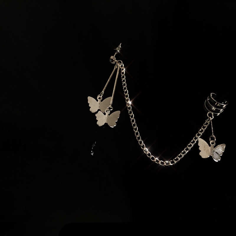 Hoa Tai Phối Khuyên Kẹp Vành Tai Hình Bướm 2801s Thời Trang Cho Nữ