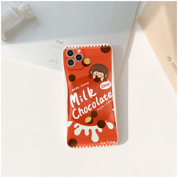 Ốp lưng iphone Vỏ kẹo Milk Chocolate nền trơn iphone 6/6plus/7/7plus/8/8plus/x/xr/xs/11/12/13/14pro/max/promax tr452