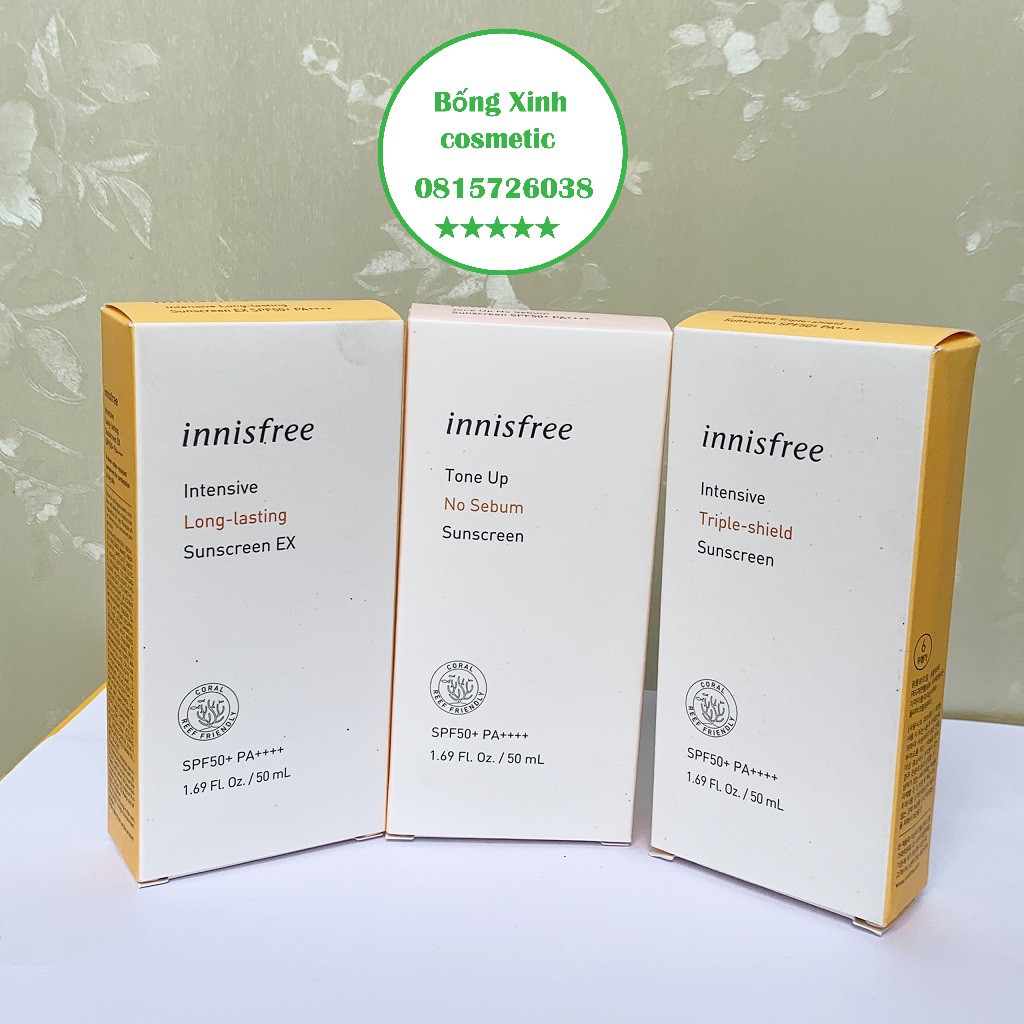 Kem Chống Nắng Innisfree No Sebum, Long Lasting,Triple-Shield  SPF 50+/PA++++ 50ml | BigBuy360 - bigbuy360.vn
