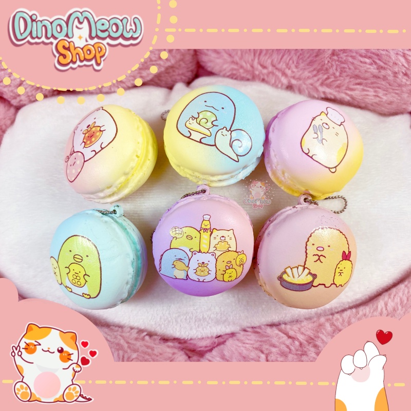 Squishy macaron Sumikko Gurashi mini chính hãng, mềm, dễ thương