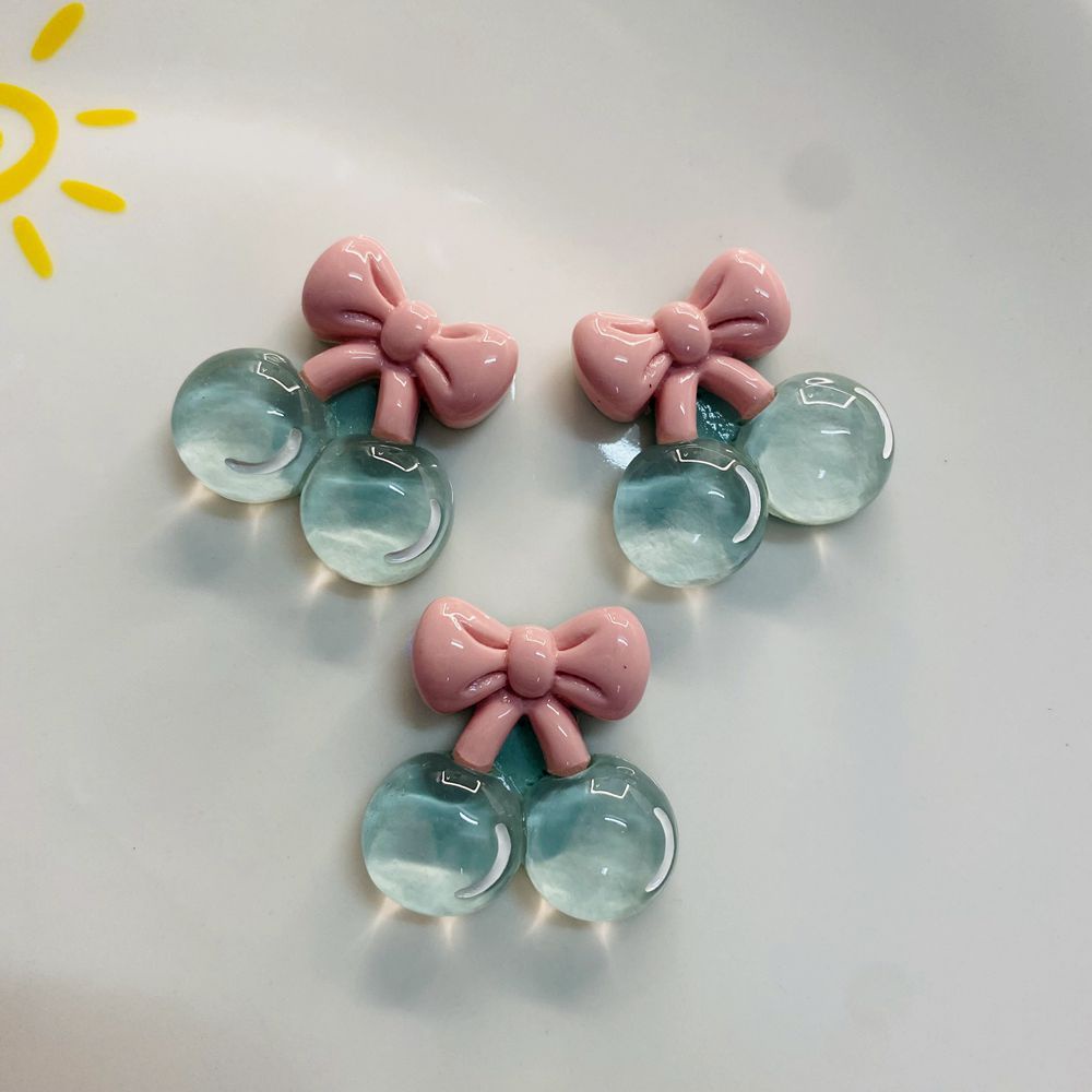 Bộ 10 Nơ Nhựa Trong Suốt 3D Dán Trang Trí Bình Nước/Kẹp Tóc/Điện Thoại DIY