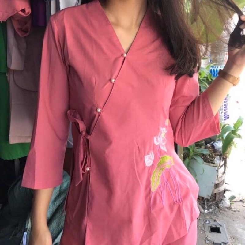 Xéo nơ katê thêu