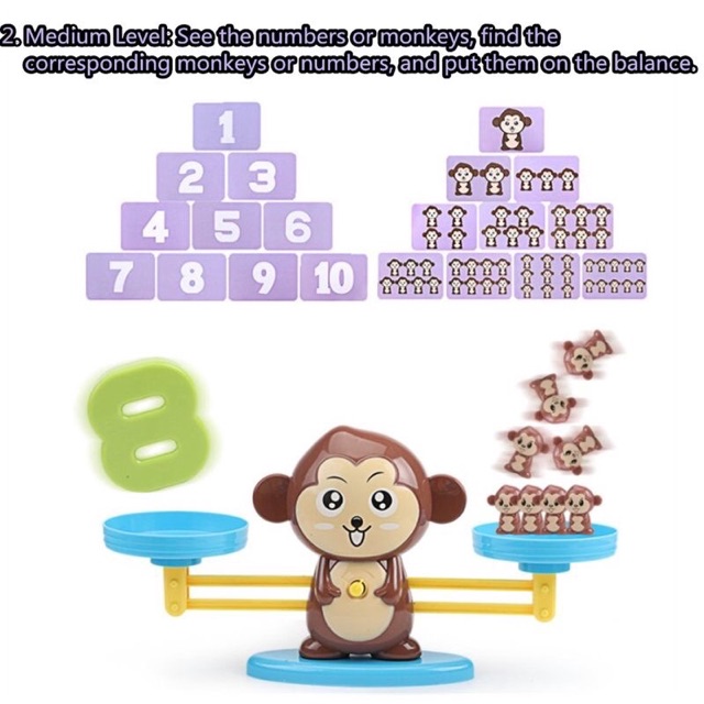Đồ chơi cân bằng toán học Monkey cho bé