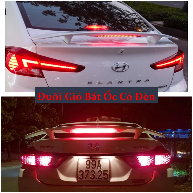 Đuôi gió thể thao CÓ ĐÈN lắp chung được cho các dòng xe,  Sedan , vios , camry , atrage ,altist