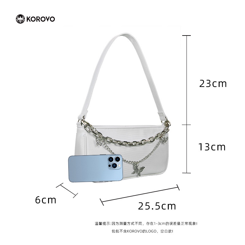 Túi Xách JASMIN NOIR Đeo Vai Họa Tiết Da Cá Sấu Thời Trang Cho Nữ