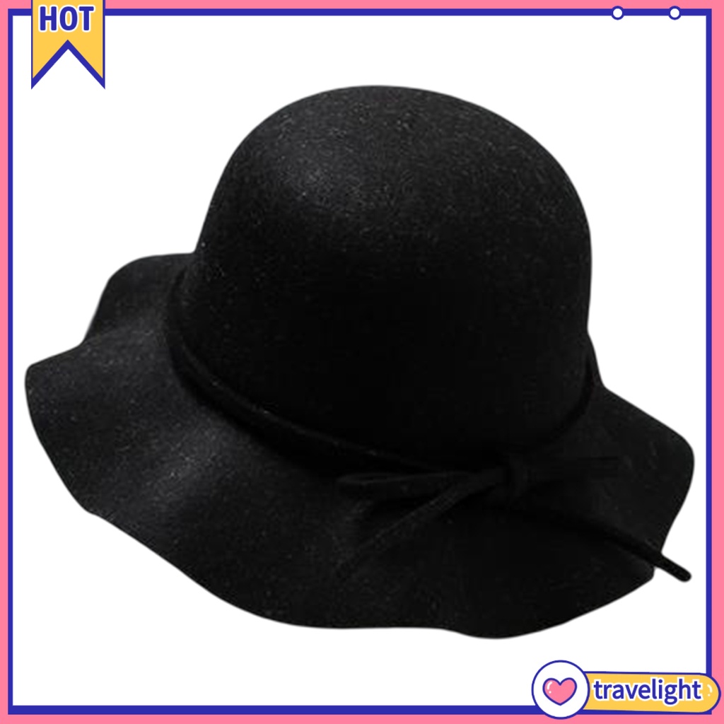 Mũ Len Vành Lượn Sóng Thủ Công Phong Cách Retro Mùa Đông Cho Nữ