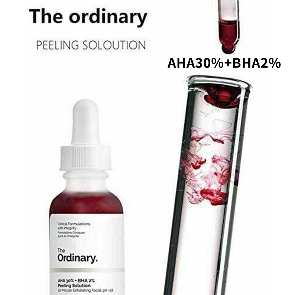 The Ordinary 30% AHA Salicylic Acid Essence Exfoliating Peel Closed Mouth Brush Body Acne Marks
