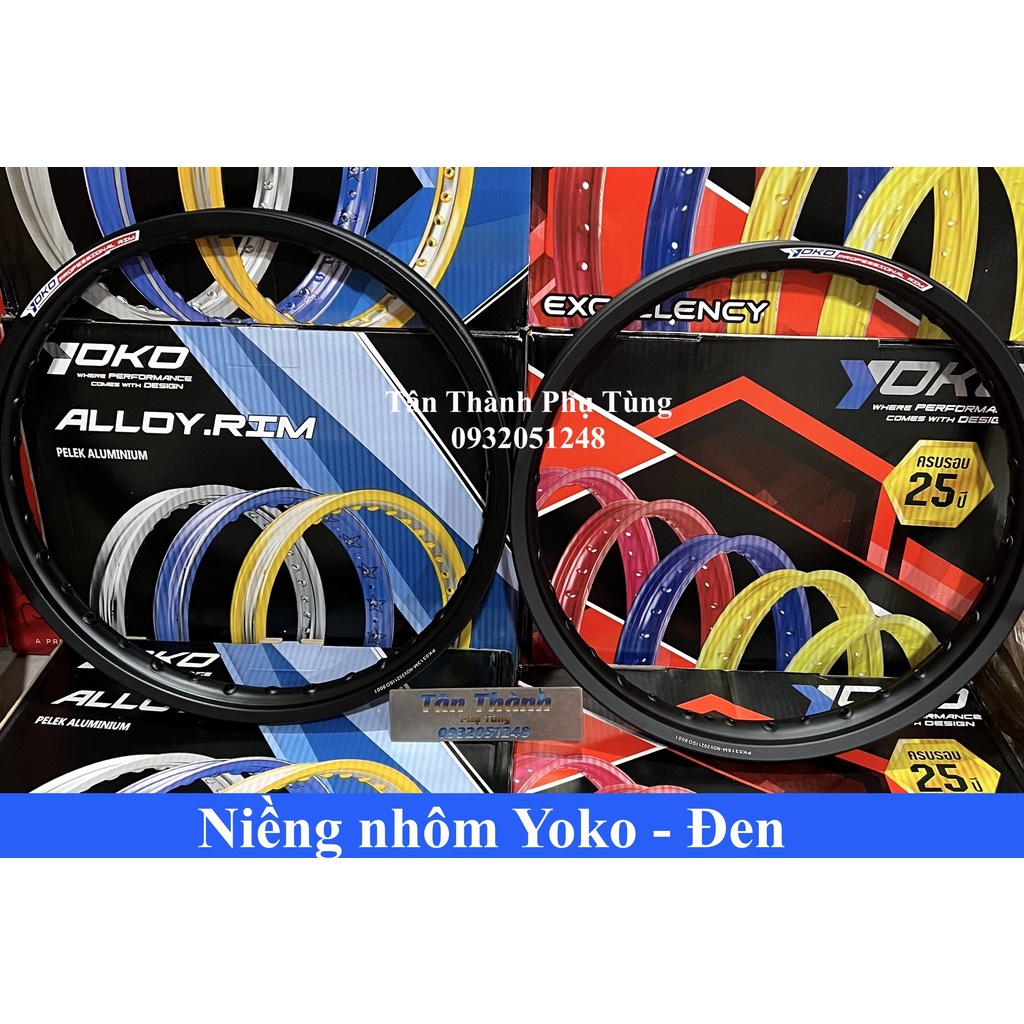 Niềng nhôm Yoko Thailand 1.4-1.6 Màu Đen Dochoixe