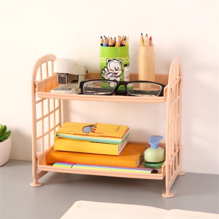 Kệ hai tầng đựng đồ dùng chất liệu nhựa bền bỉ tiện dụng cho nhà tắm