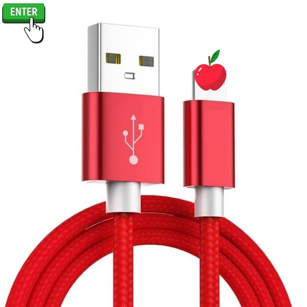 Dây sạc IP sạc nhanh – Cáp sạc bọc dù cho 6 7 8 plus xsmax 11pro 12 13 dài 1 mét và 3 mét