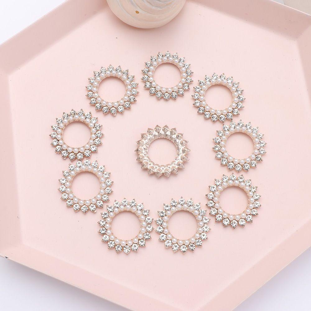 DIACHAVN Set 10 Kẹp Tóc Hình Bông Hoa Đính Pha Lê