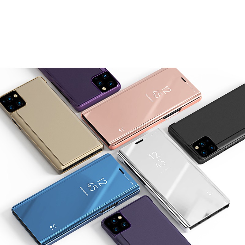 Ốp Điện Thoại Nắp Gập Tráng Gương Chống Sốc Cho Iphone 11 / 11 Pro Max