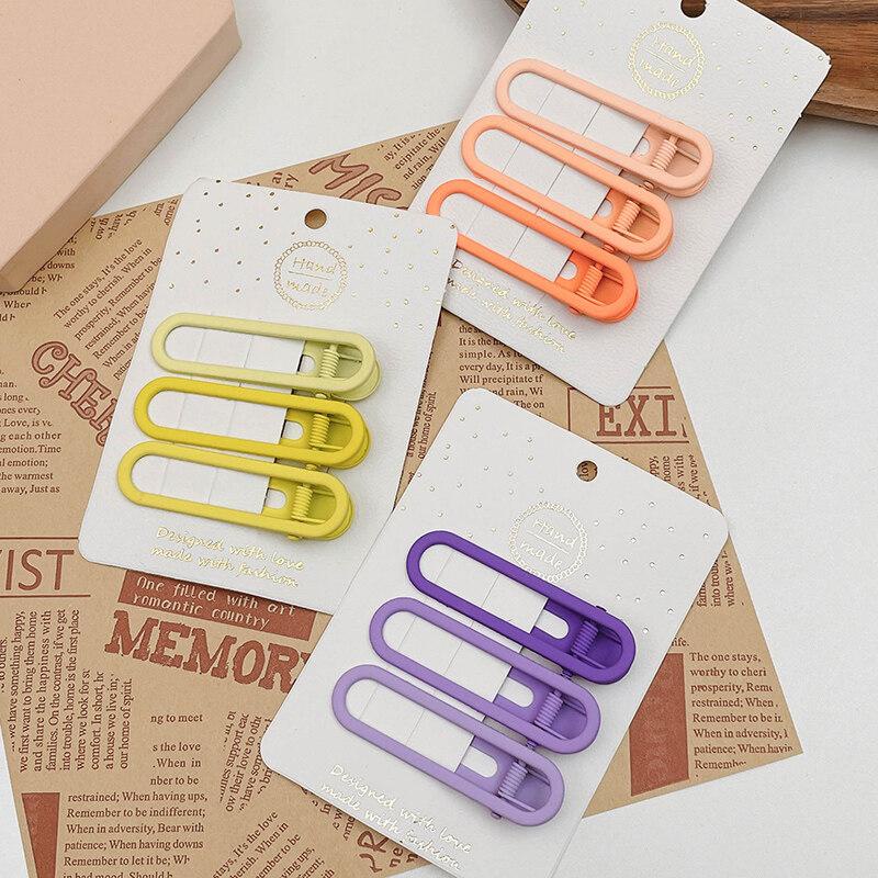 Set 3 Kẹp Tóc Kim Loại Cá Tính Thon Dài Đồng Màu Phụ Kiện Tóc Nữ Xu Hướng Thời Trang Hot Hàn Quốc Và Nhật Bản