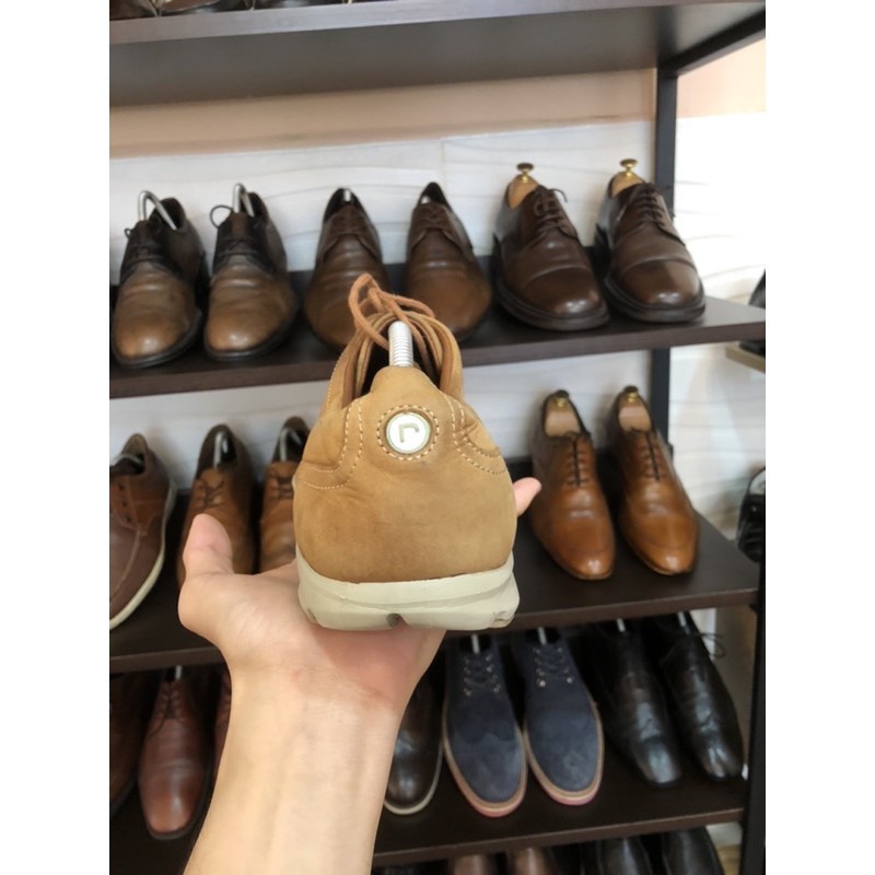 [Giày 2hand] [Size 43] Giày Wingtips Da Lộn Màu Vàng Bò Thương hiệu Rockport Size 43