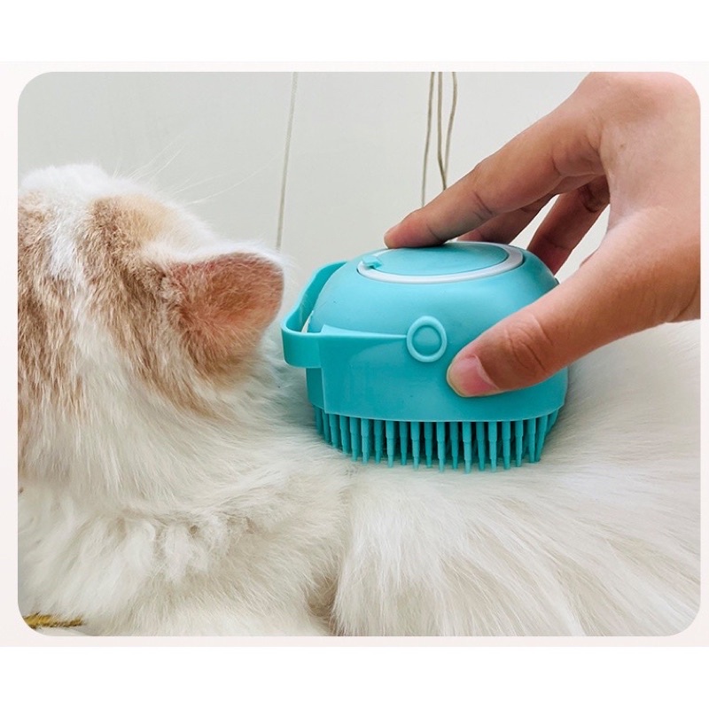 Bàn Chải Tắm Silicon Massage cho Chó Mèo