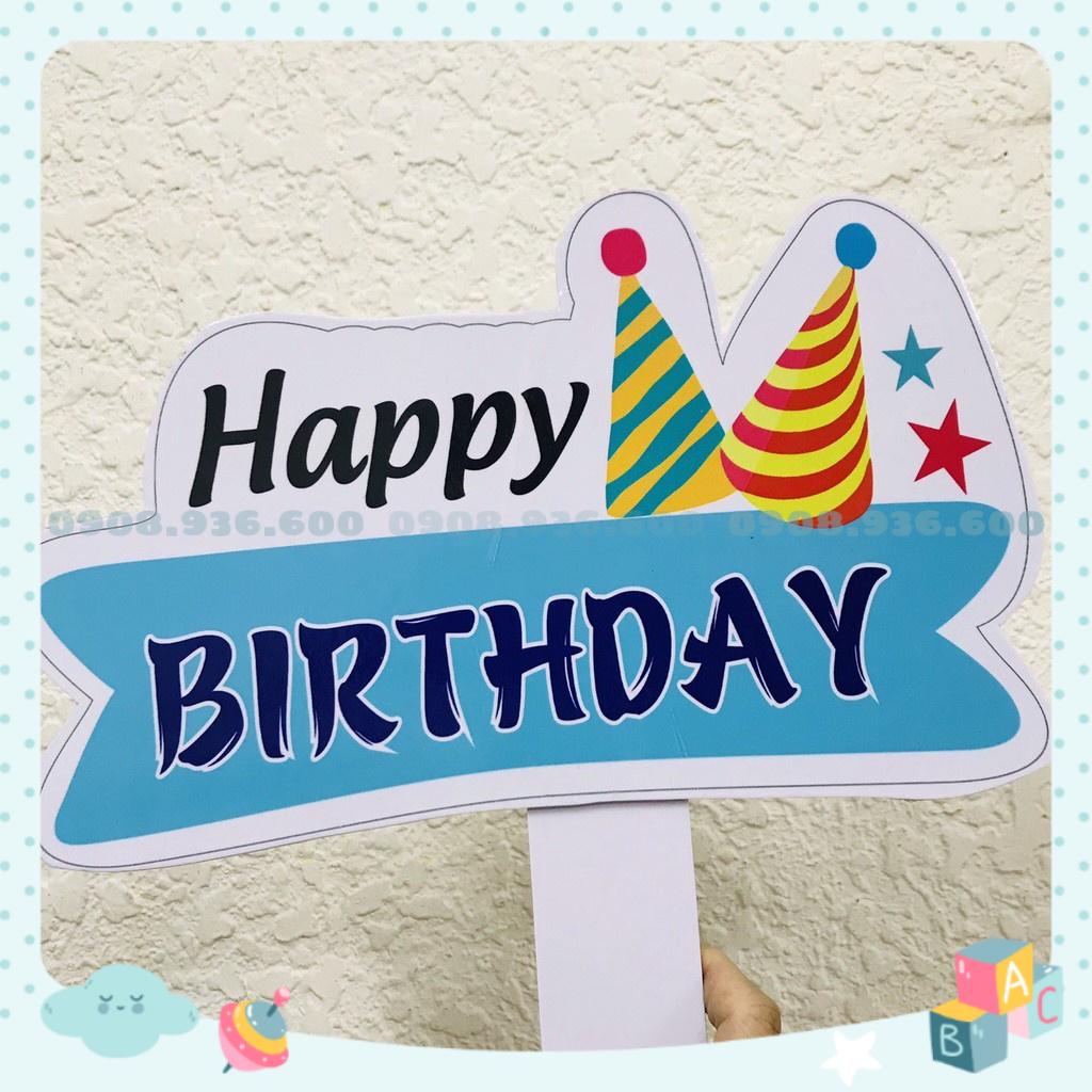 Bảng cầm tay sinh nhật - bảng cầm tay đám cưới - bảng hashtag cầm tay dễ thương 30cm