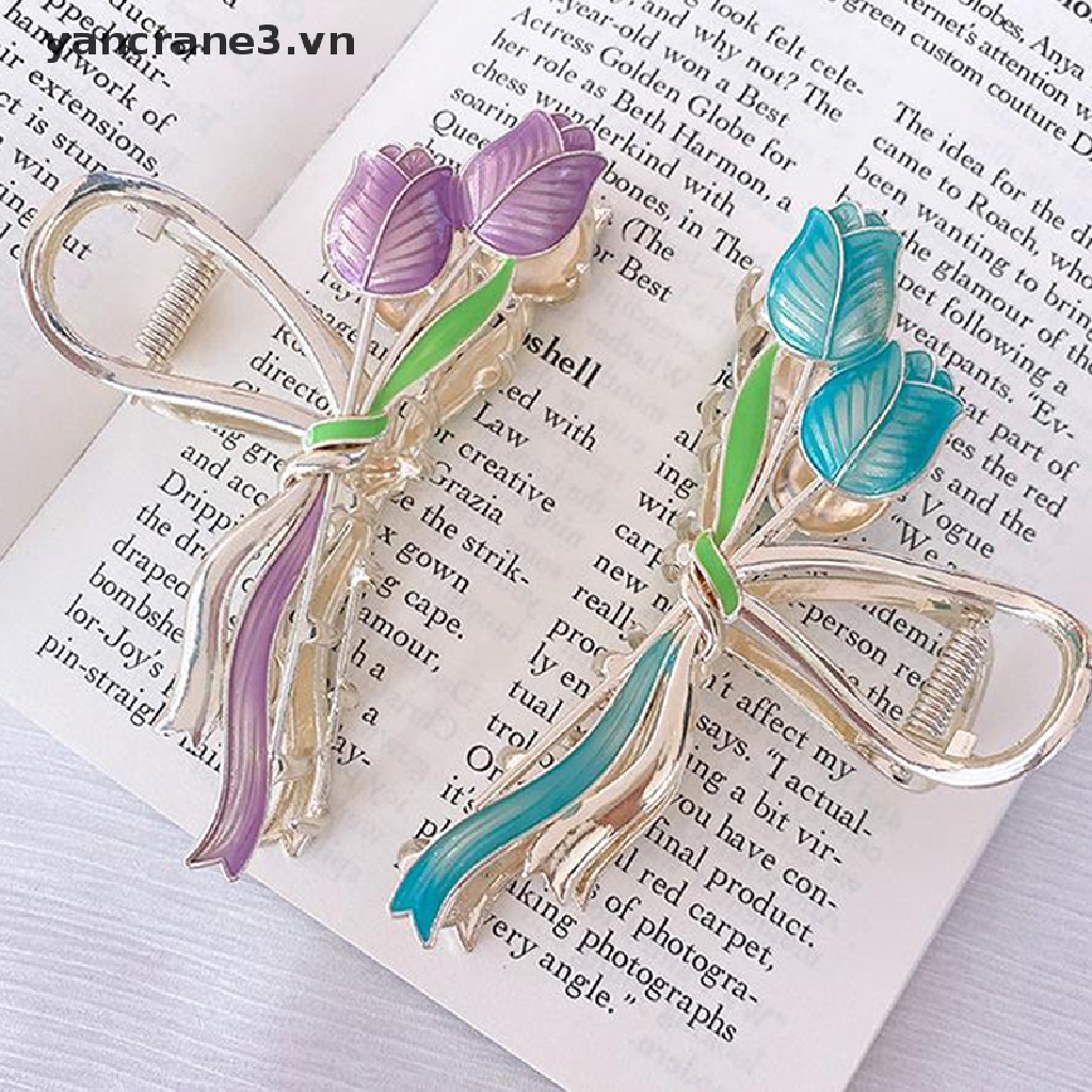 Kẹp Tóc Càng Cua Hình Hoa Tulip 3.vn Cho Nữ