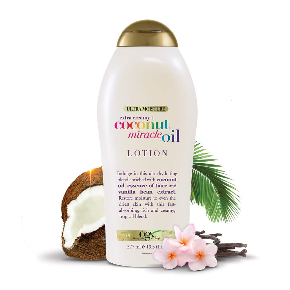 Dưỡng thể chiết xuất dầu dừa OGX Extra Creamy + Coconut Miracle Oil Ultra Moisture Body Lotion with Vanilla Bean 577ml (