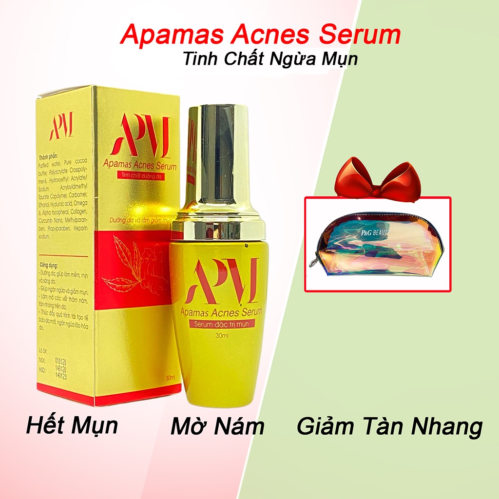 Tinh chất dưỡng da Apamas Acnes Serum lọ 30ml - Giảm mụn,Mờ nám,Ngăn ngừa lão hóa trên da