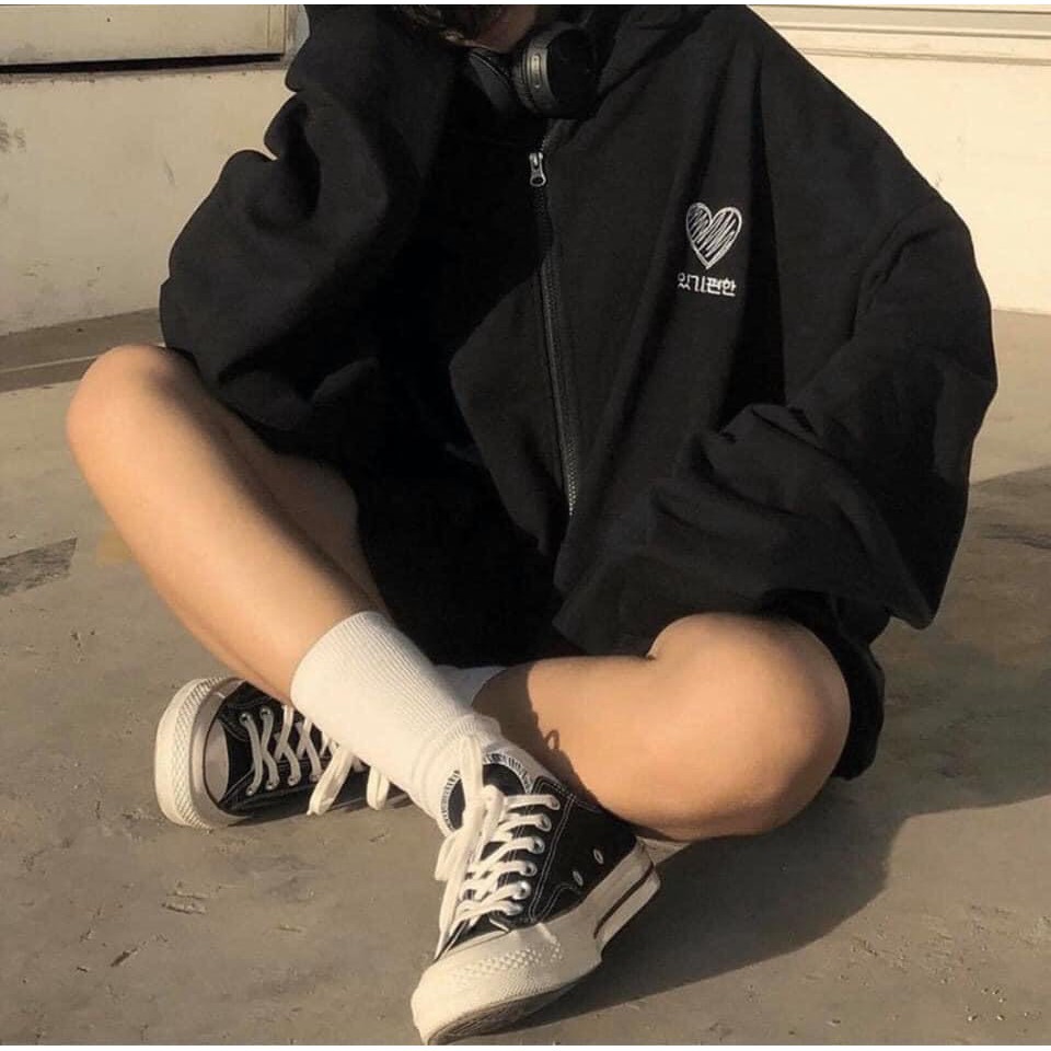 (MỚI) Áo Khoác Hoodie Nỉ Tim Thêu 4 Màu ( kèm ảnh thật ) | BigBuy360 - bigbuy360.vn