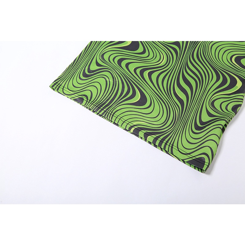 Đầm Hai Dây Hở Lưng Họa Tiết Kẻ Sọc Thời Trang Cho Nữ