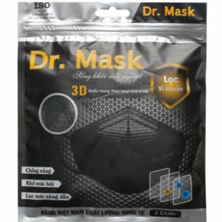 Khẩu trang 4 lớp than Hoạt tính  Dr.MasK 3D