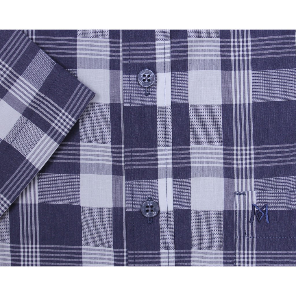 Áo sơ mi nam tay ngắn kẻ caro Khatoco mã A1MN378T2-CNCR117-2112-N | BigBuy360 - bigbuy360.vn