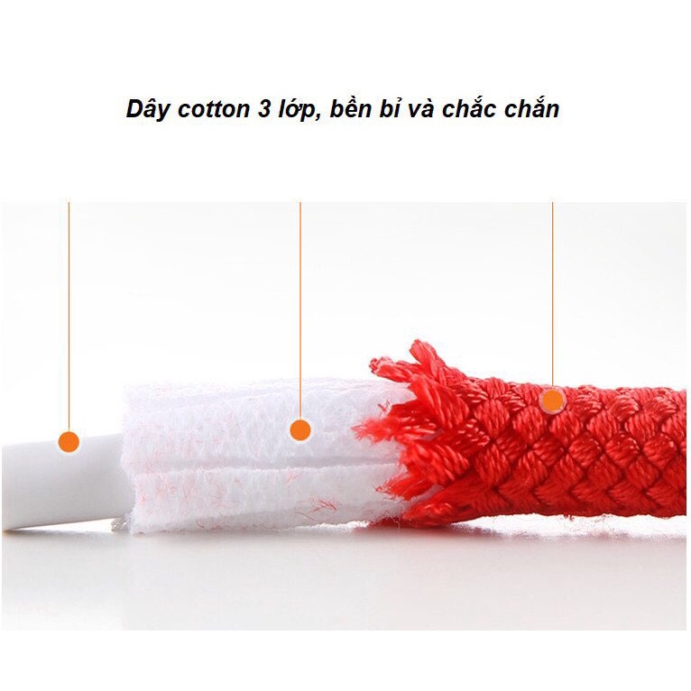 Dây nhảy thể thao, dây nhảy tăng thể lực - cotton - Heavy rope