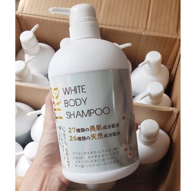 Sữa tắm dưỡng da cao cấp TKG White Body Shampoo Nhật Bản