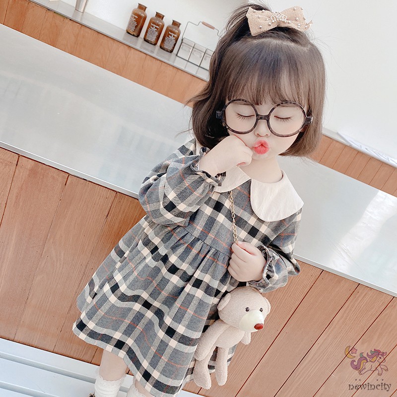 Đầm Kẻ Sọc Kiểu Hàn Quốc Thiết Kế Xinh Xắn Dành Cho Bé Gái
