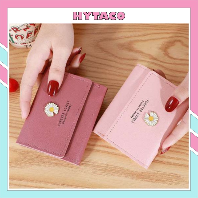 Ví nữ mini cầm tay hoa cúc dễ thương nhỏ gọn bỏ túi thời trang cao cấp đẹp giá rẻ VN03