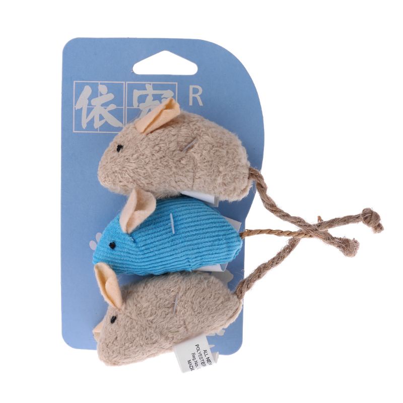 Set 3 chuột giả đồ chơi cho mèo