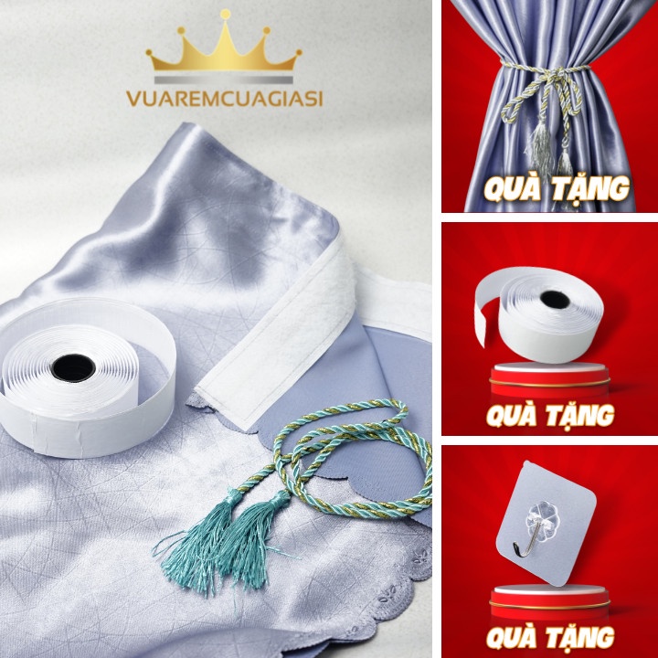 Rèm cửa dán tường Loại 1 chống nắng dành cho cửa sổ, vải decor trang trí phòng khách ngủ VIP05 Vuaremgiasi