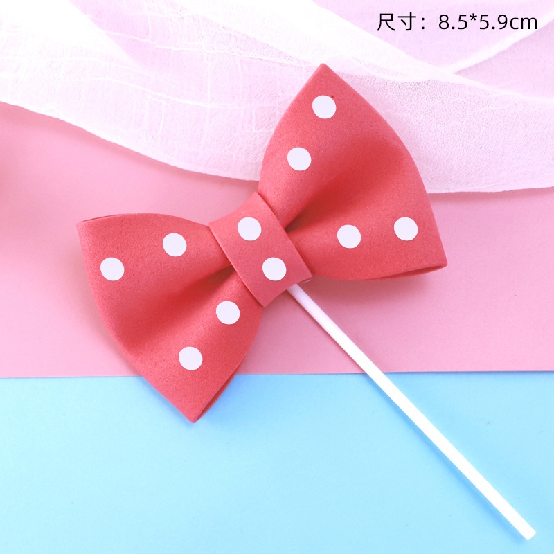 Phụ kiện trang trí bánh kem hình nơ 3D độc đáo cho tiệc sinh nhật/đám cưới