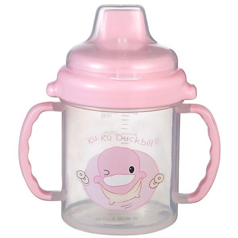 Bình uống nước có tay cầm cho bé 240ml KU.KU Duckbill KU5415