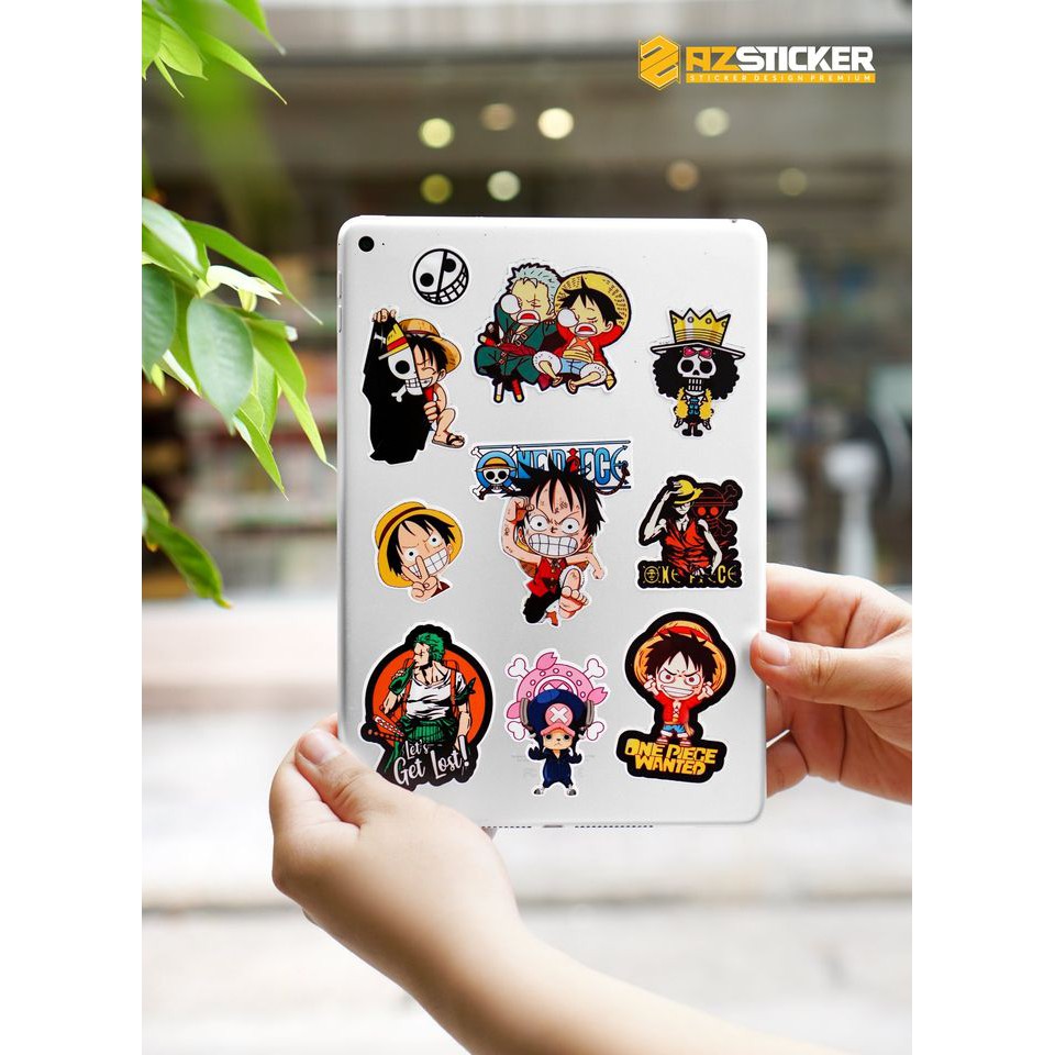 Sticker Once Piece | Nhãn Dán Sticker Chống Nước Cắt Sẵn Chất Liệu Decal Dán Mũ Bảo Hiểm Siêu Bền