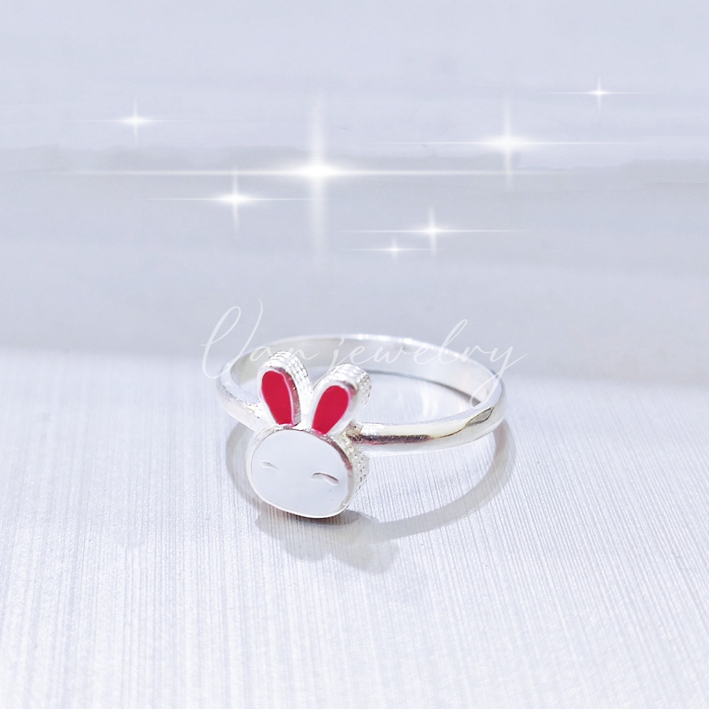 Nhẫn bạc Nhẫn Thỏ con nhỏ xinh cho bé Van Jewelry V10722