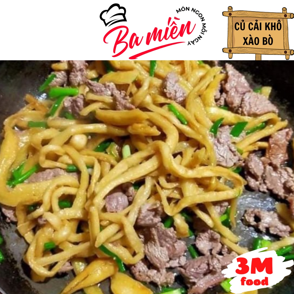 Củ cải khô sợi to 500g túi zip tiện lợi - 3M FOOD DK ( Hải Sản Ba Miền )