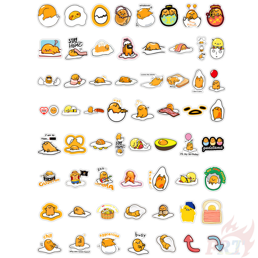 ❉ Gudetama - Series 02 Anime Stickers ❉ 60Pcs/Set DIY Fashion Luggage Laptop Skateboard Doodle Decals Stickers