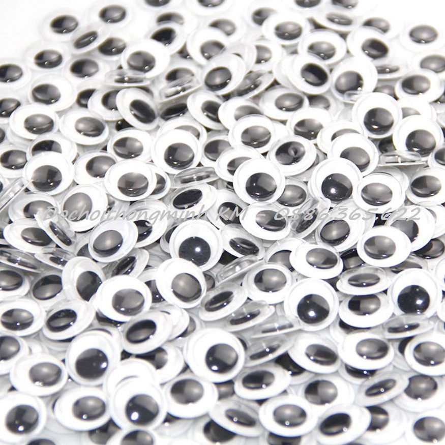 Mắt Thú/ Mắt Giả Các Cỡ Có Keo Sẵn - Túi 10G