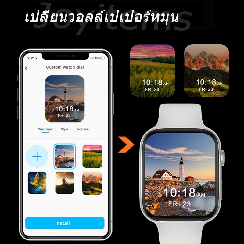 Đồng Hồ Thông Minh Fk88 1.78 Inch Kết Nối Bluetooth Vs W56 Apple Watch 6 Series